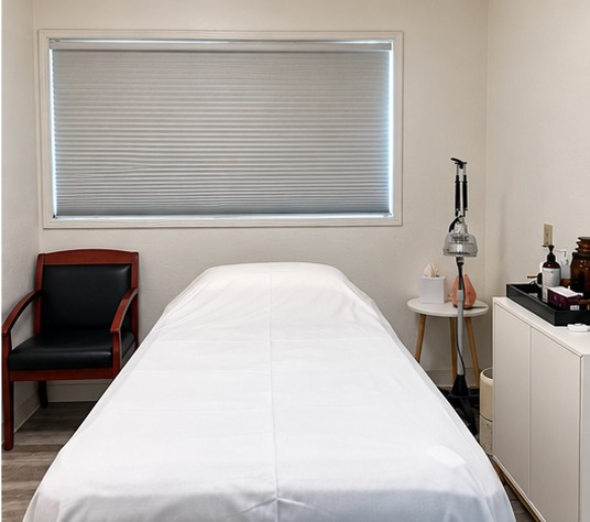 Quiet treatment room with natural light